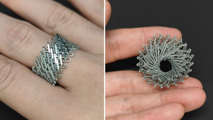 72 staples make up a ring that can "bloom"