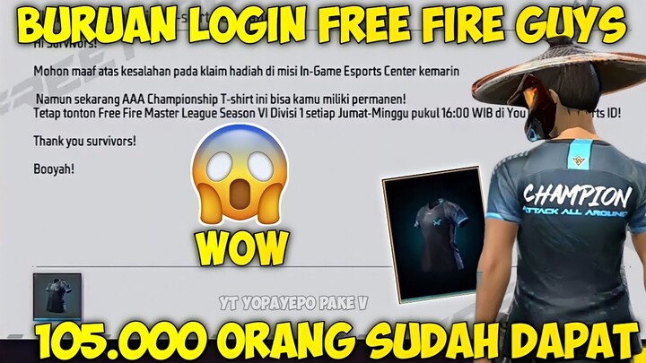 CARA MENDAPATKAN BAJU CHAMPION DI PESAN FF VIRAL DI TIK TOK - GARENA FREE FIRE