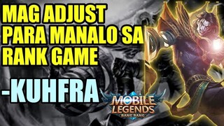 MAG ADJUST PARA MANALO SA RANK GAME - KUHFRA