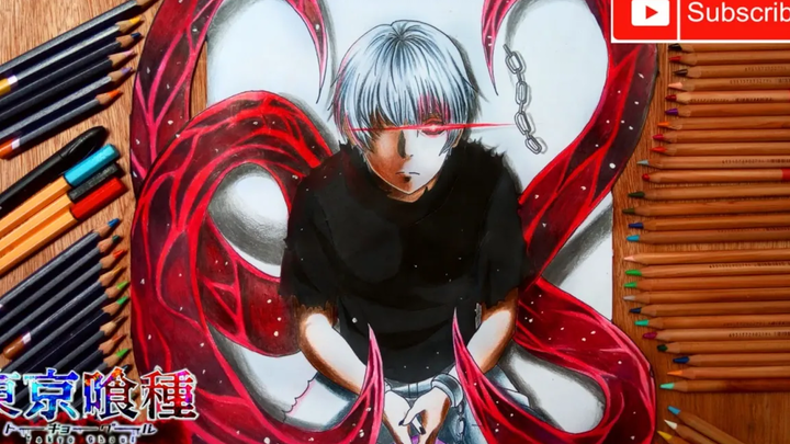 3D kaneki Ken kagune (Tokyo Ghoul) - Anime Drawing