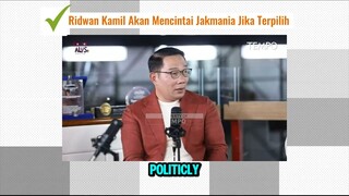 Ridwan Kamil Akan Mencintai Jakmania Jika Terpilih