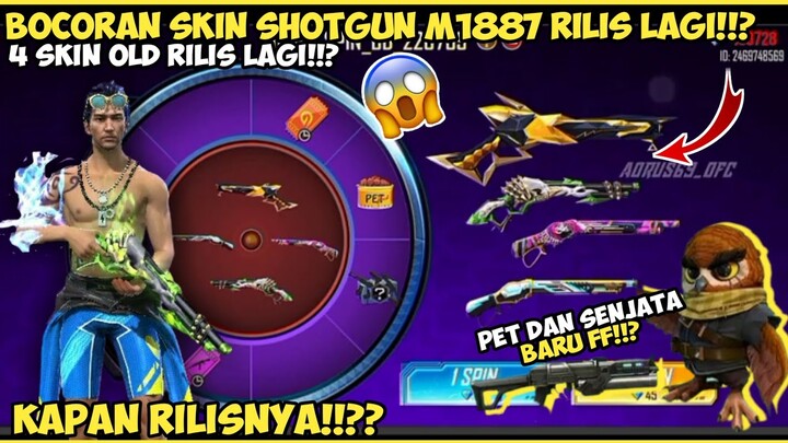 BOCORAN FF !! EVENT TERBARU, SKIN SHOTGUN 2 M1887 FF RILIS LAGI, PET BURUNG HANTU FF, SENJATA BARU