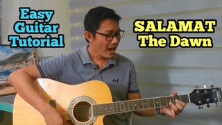 SALAMAT BY THE DAWN | GUITAR TUTORIAL FOR BEGINNERS (TAGALOG)