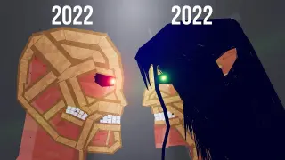 Eren Colossal Titan 2022 vs Armin Colossal Titan 2022 Final Battle - People Playground