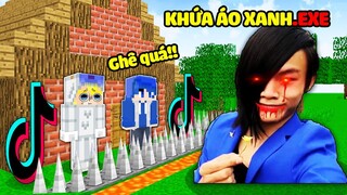 TÔ GÀ THỬ THÁCH 24H XÂY NHÀ AN TOÀN CHỐNG KHỨA ÁO XANH.EXE KINH DỊ TRONG MINECRAFT*TÔ GÀ BẢO VỆ NHÀ