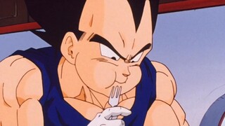 Serve the meal! The oldest eating show in anime history! Goku is bold and Vegeta is elegant