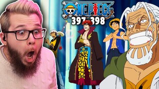 Law, Kid, Luffy and Silvers Rayleigh HAKI! | One Piece Ep 397-398 REACTION