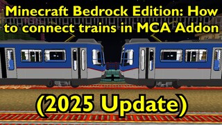 Minecraft Bedrock Edition | How to connect trains in MCA Addon using a command (2025 Update)