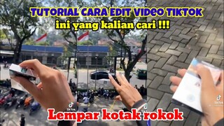 CARA EDIT VIDEO TRANSISI LEMPAR KOTAK ROKOK YANG LAGI VIRAL DI TIKTOK