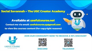 Social Savannah – The UGC Creator Academy (GET)