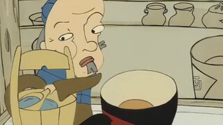 In the classic Chinese animation "The Drunk Lady", the boss has been selling fake liquor for 30 year