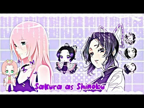 °•°Team 7 + Hinata and Ino React to Sakura as Shinobu Kochou°•°(🇧🇷 🇺🇸)||Gacha Club|| {Narusasusaku}