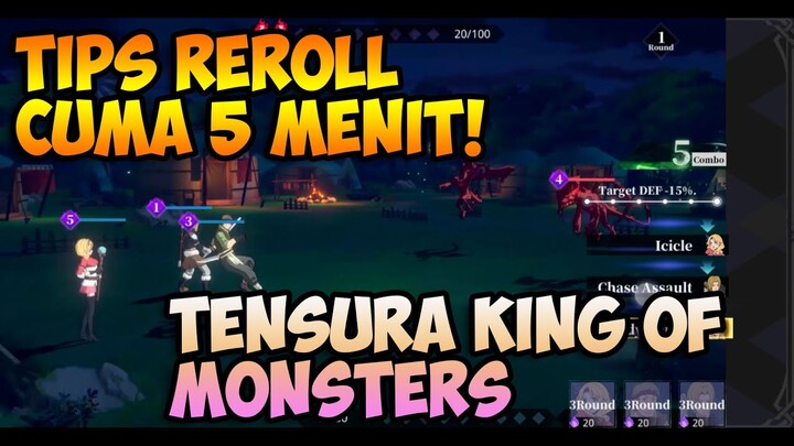 cuma 5 menit tips cepat reroll tensura king of monsters gameplay indonesia