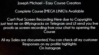 Joseph Michael Course Easy Course Creation Download