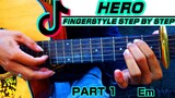 Hero - Cash Cash | Christina Perri (Guitar Fingerstyle) Step by Step + Chords
