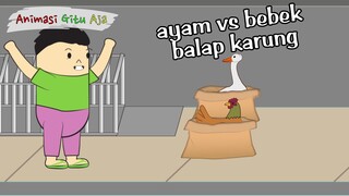 ayam vs bebek balap karung