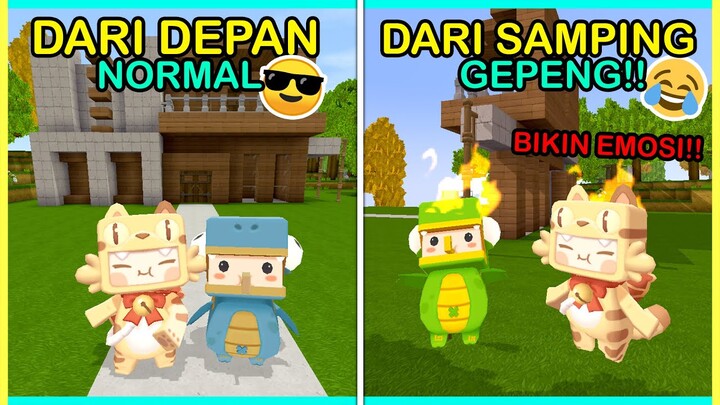 ZEDDAX PRANK BIKIN RUMAH GEPENG!! ENCES DAN PETREK MARAH!! Haha.. (Mini World Survival S2E2)