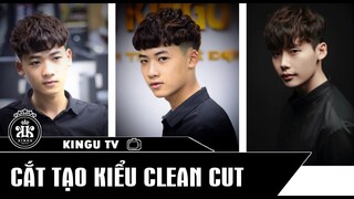 CẮT TẠO KIỂU ĐẦU NẤM (CLEAN CUT)  GIỐNG LEE JONG SUK | VIỆN TÓC KINGU | CẮT TÓC ĐẸP TRAI part 2