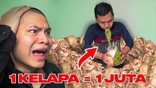 CHALLENGE TUKANG SIOMAY RANDOM! KUPAS KELAPA PAKE GIGI! *SKILL DEWA*