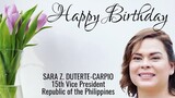 HAPPY BIRTHDAY VICE PRESIDENT INDAY SARA DUTERTE CARPIO | #indaysaraduterte  #vicepresident
