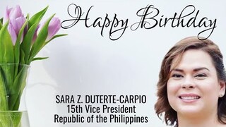 HAPPY BIRTHDAY VICE PRESIDENT INDAY SARA DUTERTE CARPIO | #indaysaraduterte  #vicepresident