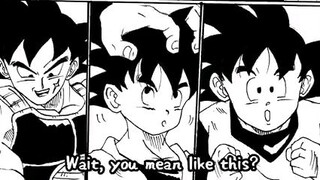 Gohan and goten show Saiyan form to bardock