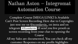 Nathan Aston – Integromat Automation Course  is available at low cost intrested persons DM me yes