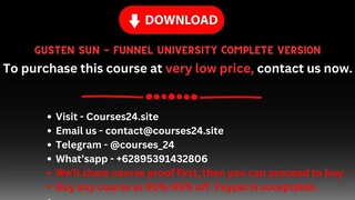 Gusten Sun - Funnel University Complete Version