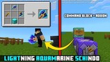 Minecraft Lightning Aquamarine Battle Axe 🪓 [Command Block + Addon]