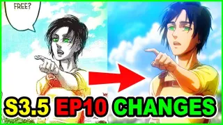BEST Anime Beach Ep? | Manga Change Analysis | Attack on Titan Season 3 Part 2 Episode 10