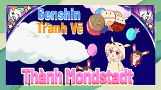 [Genshin, Tranh Vẽ] Thành Mondstadt Ngủ Ngon