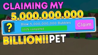 TIME HAS COME TO CLAIM MY NEXT BUBBLE PRIZE PET IN BUBBLE GUM SIMULATOR