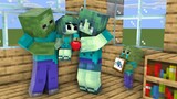 Monster School : Zombie Girl Hate Father Zombie but Happy ending - Sad Story - Minecraft Animation
