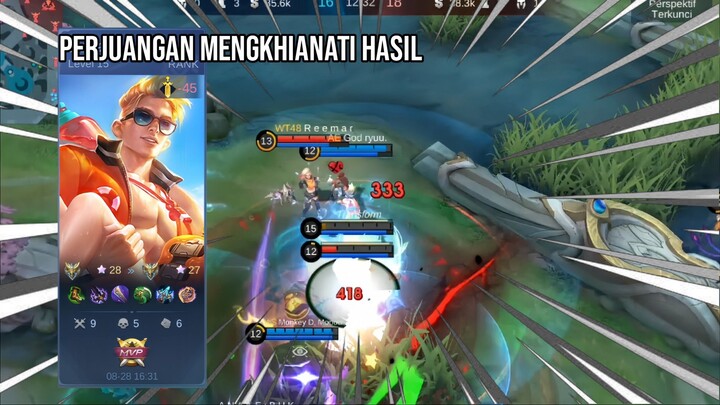 Masih bisa MVP walaupun kalah - Game play MLBB