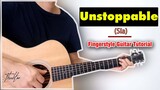 Sia - Unstoppable | Fingerstyle Guitar Tutorial/hướng dẫn Level 1