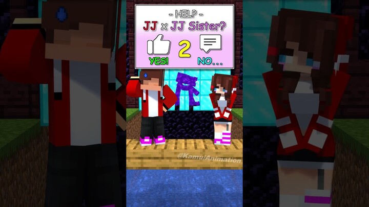 Help JJ x JJ Sister? - MAIZEN Minecraft Animation #shorts