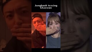 Jungkook teasing Chaewon #bts #lesserafim #jungkook #chaewon