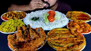 BENGLAI FISH| PROWN CURRY, BENGAL EEL, TYANGRA FISH, STINGING CATFISH, PABDA FISH, EGG ASMR MUKBANG|