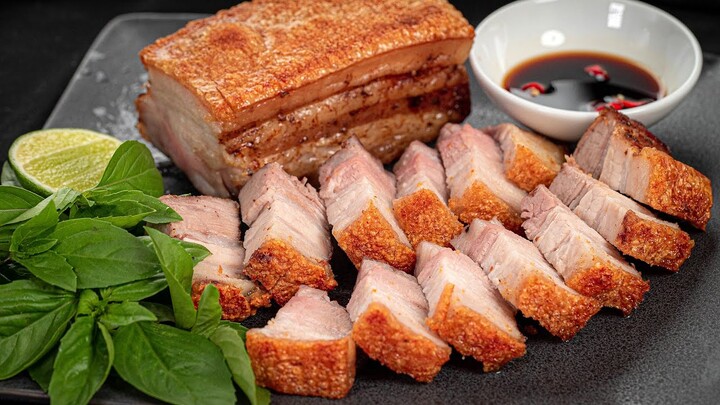 Cách làm THỊT HEO QUAY da giòn đều như TAN ra trong miệng khi ăn, KHÔNG bị cứng | Crispy Pork Belly
