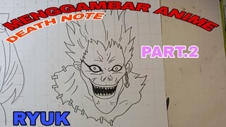 menggambar Ryuk dari anime death note