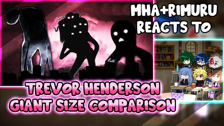 MHA/BNHA+Rimuru Reacts To Trevor Henderson "Giant Size Comparison" || Gacha Club ||