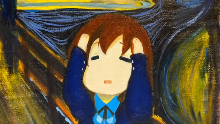 [Painting]When Hirasawa Yui meets The Scream|<K-ON!>