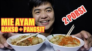 MIE AYAM BAKSO PANGSIT 2 PORSI ! MANTUL GENK !!