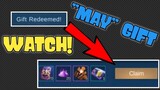 Watch how to claim 515 Party May Gift - MOBILE LEGENDS