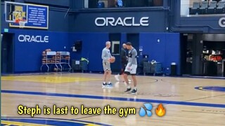 Steph is the last guy in the court after practice 👀💦