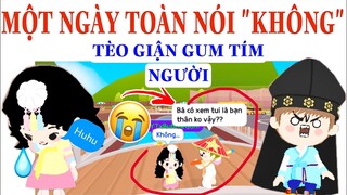 THỬ THÁCH 24 GIỜ NÓI KHÔNG ! TÈO GIẬN GUM TÍM MẶT !!!