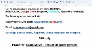 Craig Miller - Sexual Decoder System