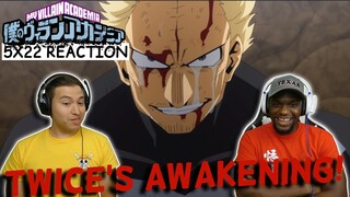 My Villain Academia Season 5 Episode 22 REACTION/REVIEW | Twice's Quirk Awakening?!?