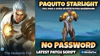 PAQUITO FULGENT PUNCH STARLIGHT SKIN SCRIPT NO PASSWORD | FULL EFFECTS & VOICE LINK MEDIAFIRE | MLBB