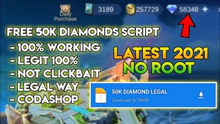 LATEST SCRIPT 50K DIAMONDS FOR FREE?? CODASHOP | IN MOBILE LEGENDS 2021